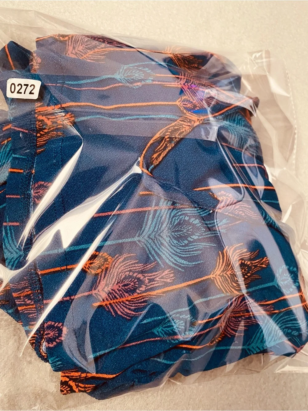 Free People Halter Mini Blue Orange Peacock dress Size M Open Back Asymmetrical